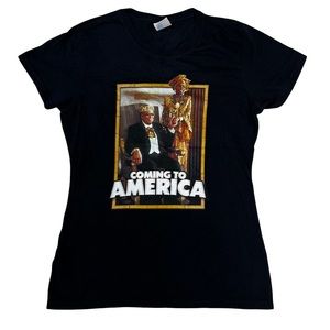 Port & Co. Coming to America Short Sleeve Graphic Tee Shirt Size S
